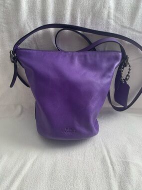 Vintage 2014 Coach Bleaker Sport Mini Duffle Purple Cross Body Bag